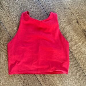 Athleta Red Cropped Sports Bra XS